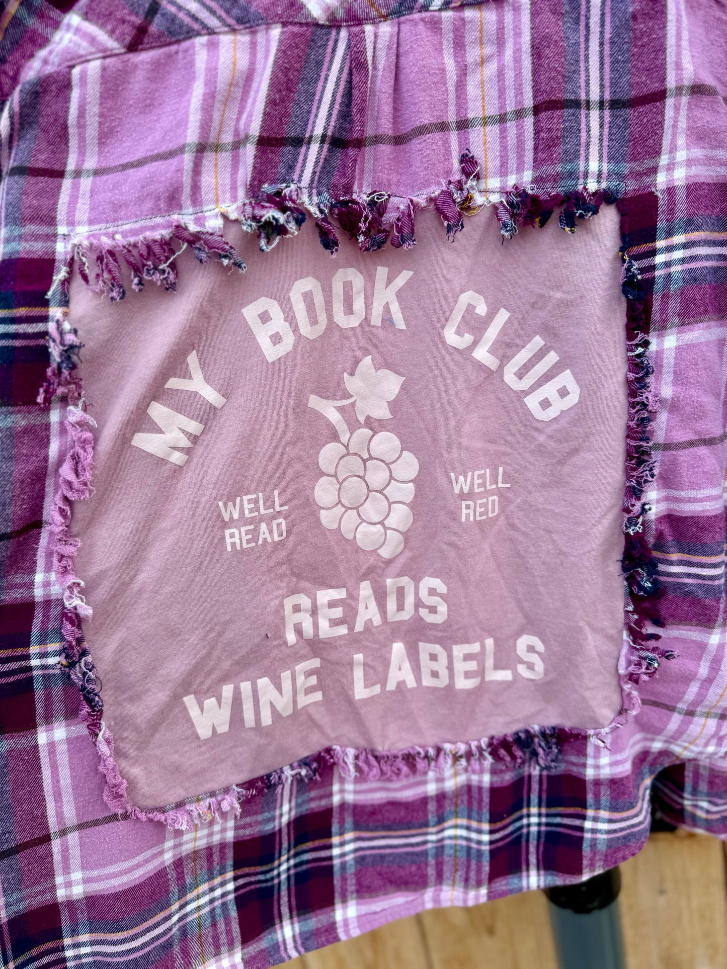 We Read Wine Labels Flannel (XL)