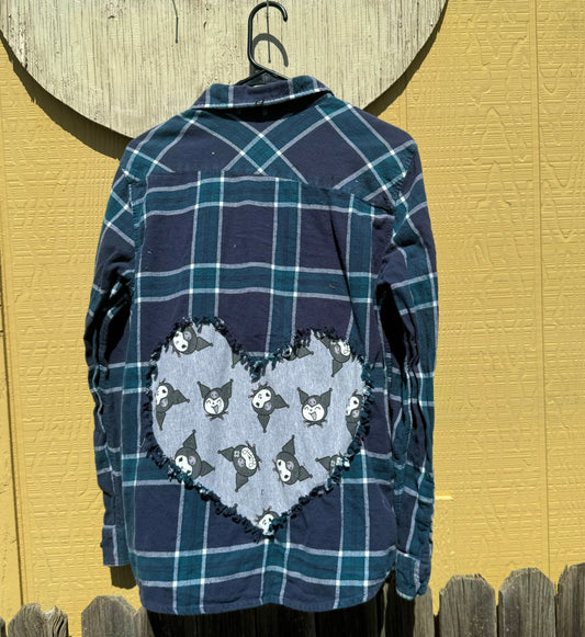 Kuromi Heart Flannel (Medium)