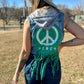 Peace Upcycled Denim Vest (Small)