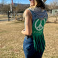 Peace Upcycled Denim Vest (Small)