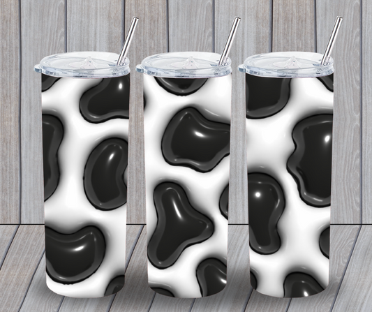 Puffy Cow Print Tumbler