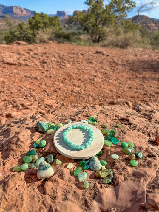 Chatoyant Green Moonstone Bracelet