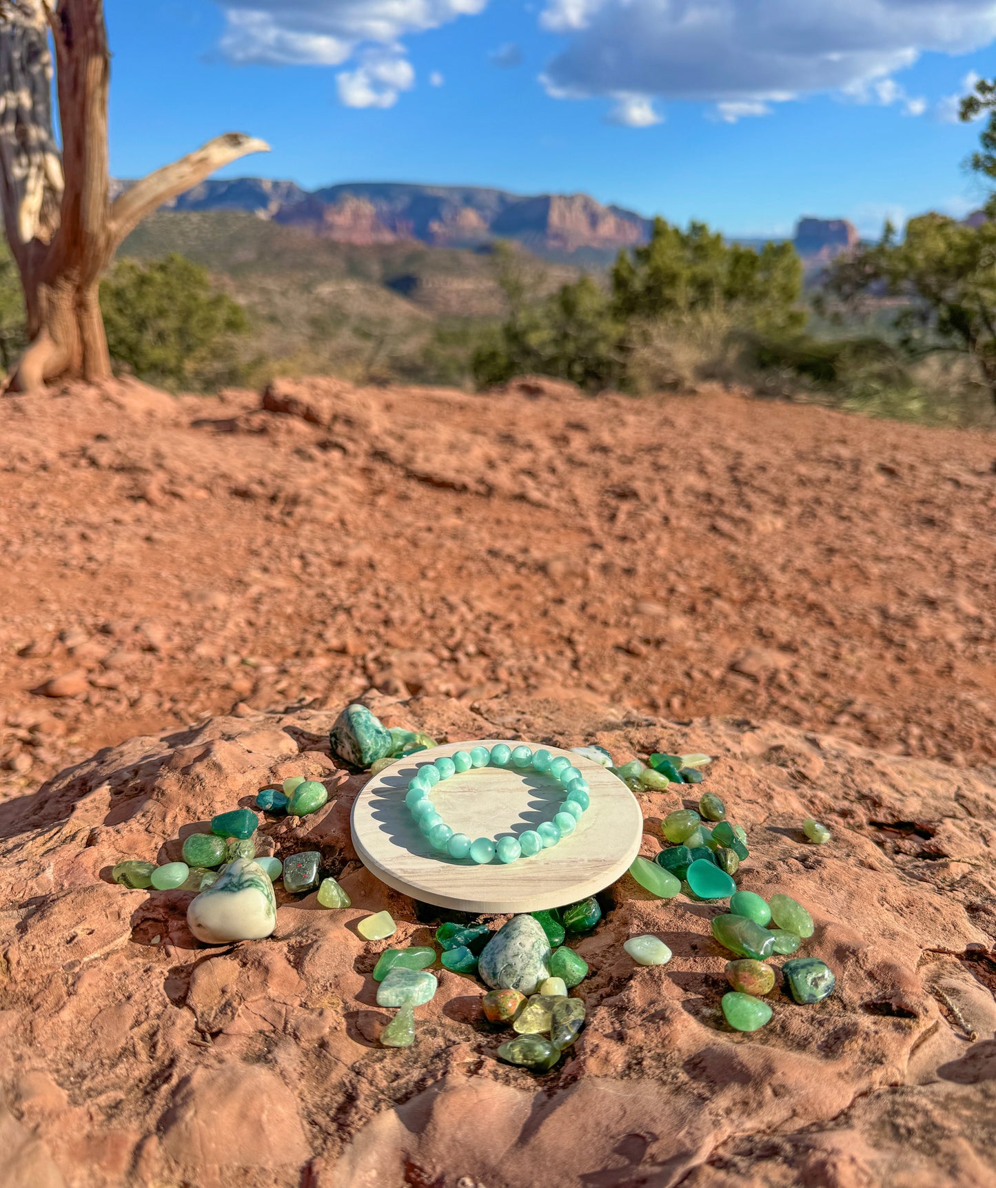 Chatoyant Green Moonstone Bracelet