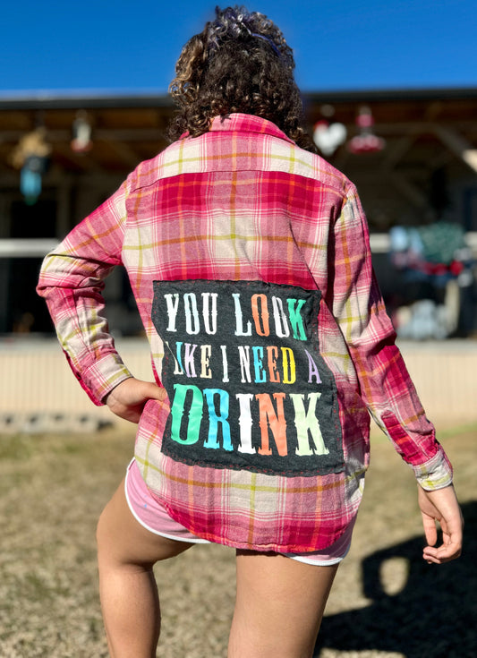 Need A Drink Flannel (Small)