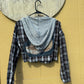 Dj Cat Crop Flannel (Small)