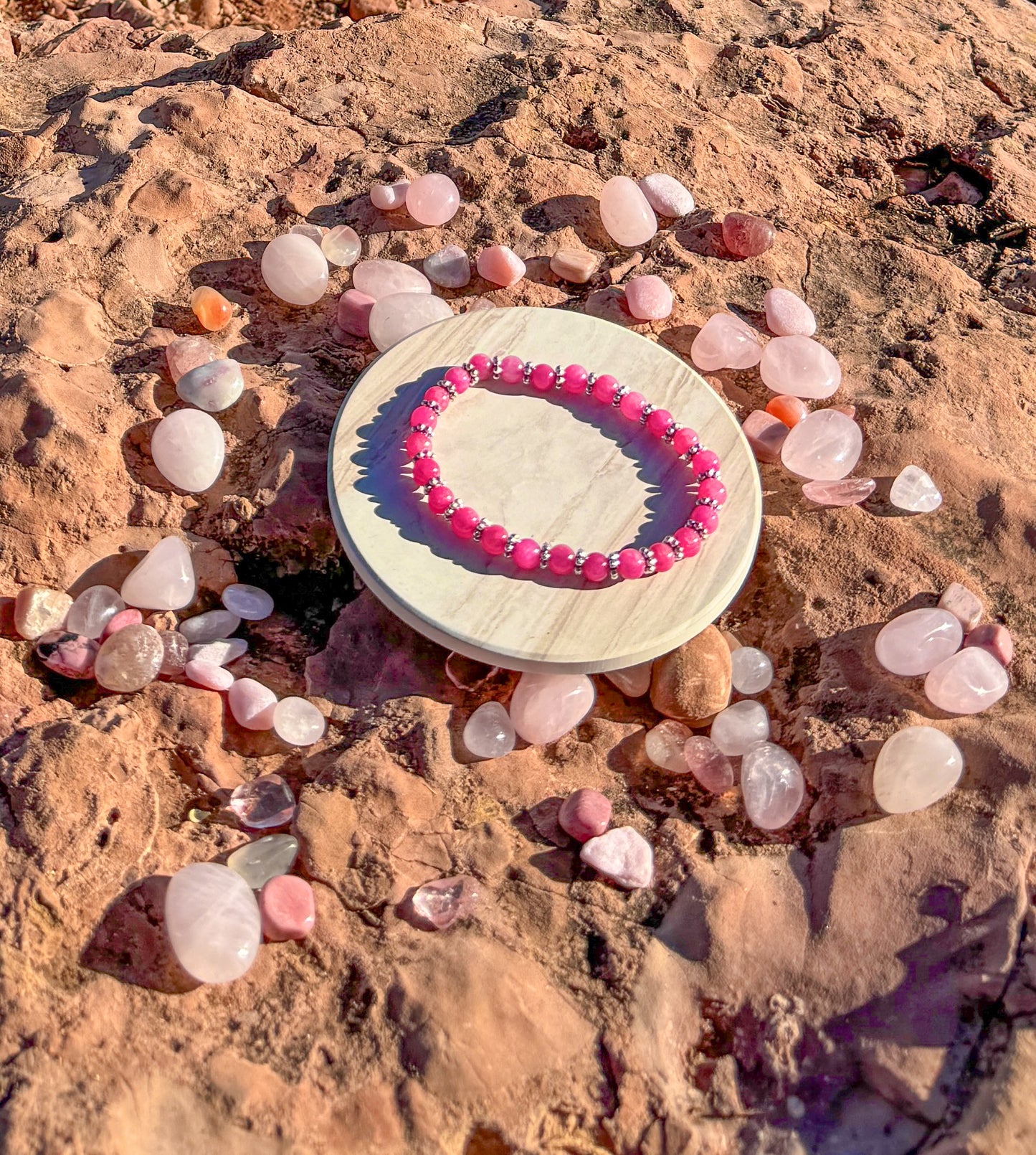 Fuschia Jade Bracelet