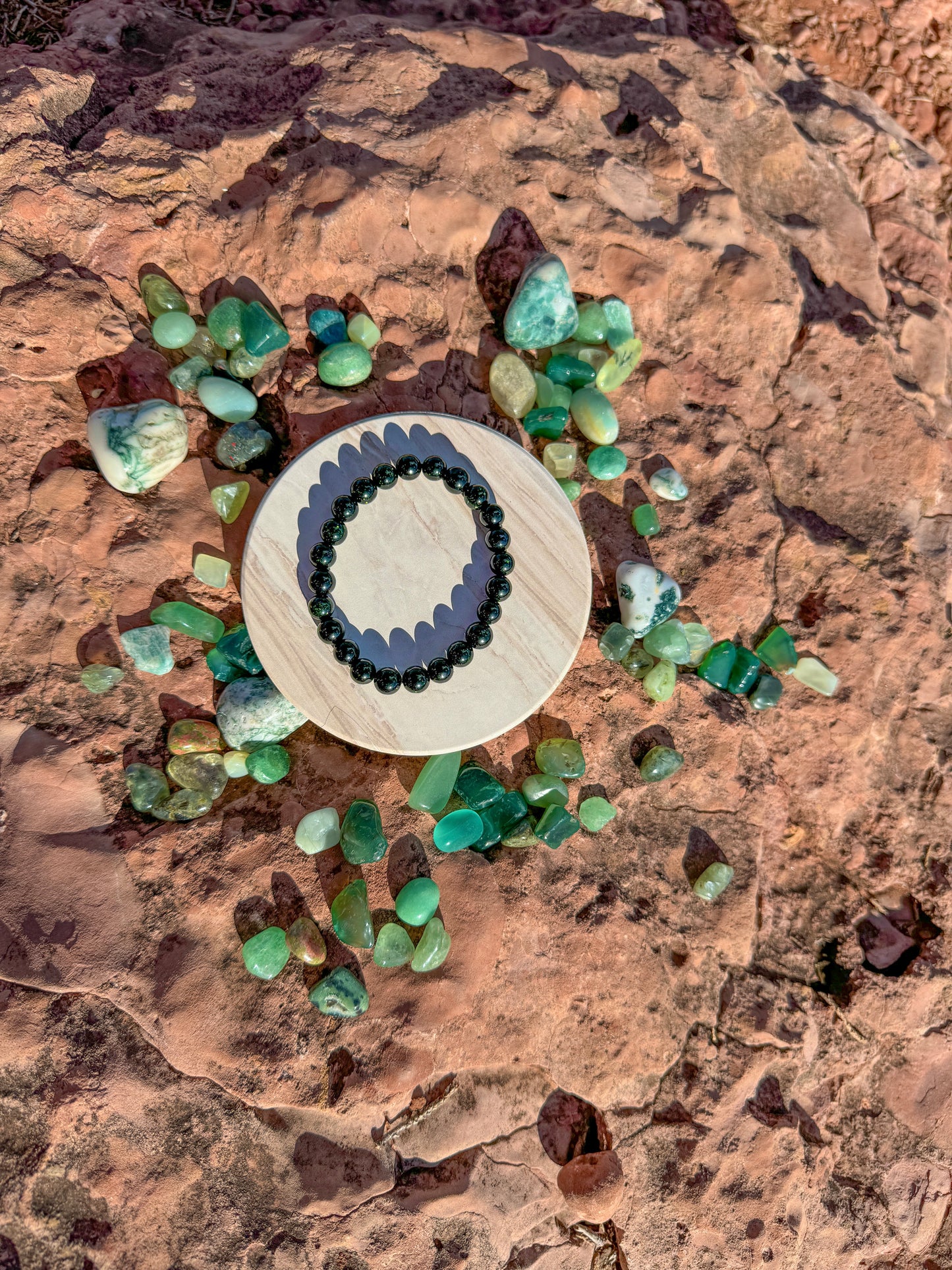 Green Goldstone Bracelet