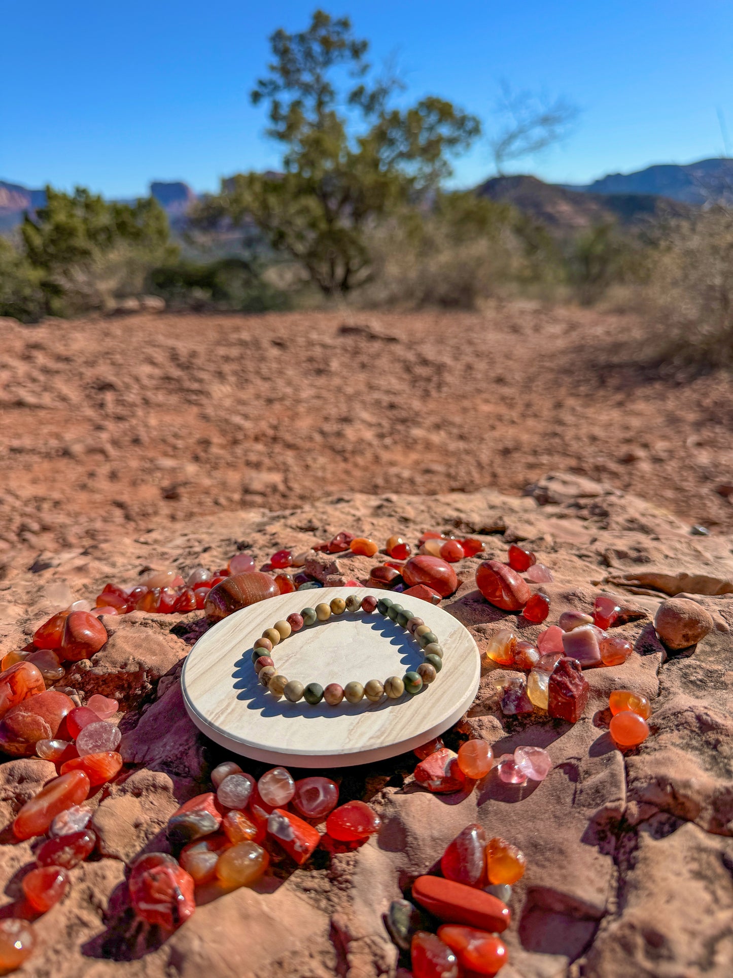 Matte Red Creek Jasper Bracelet