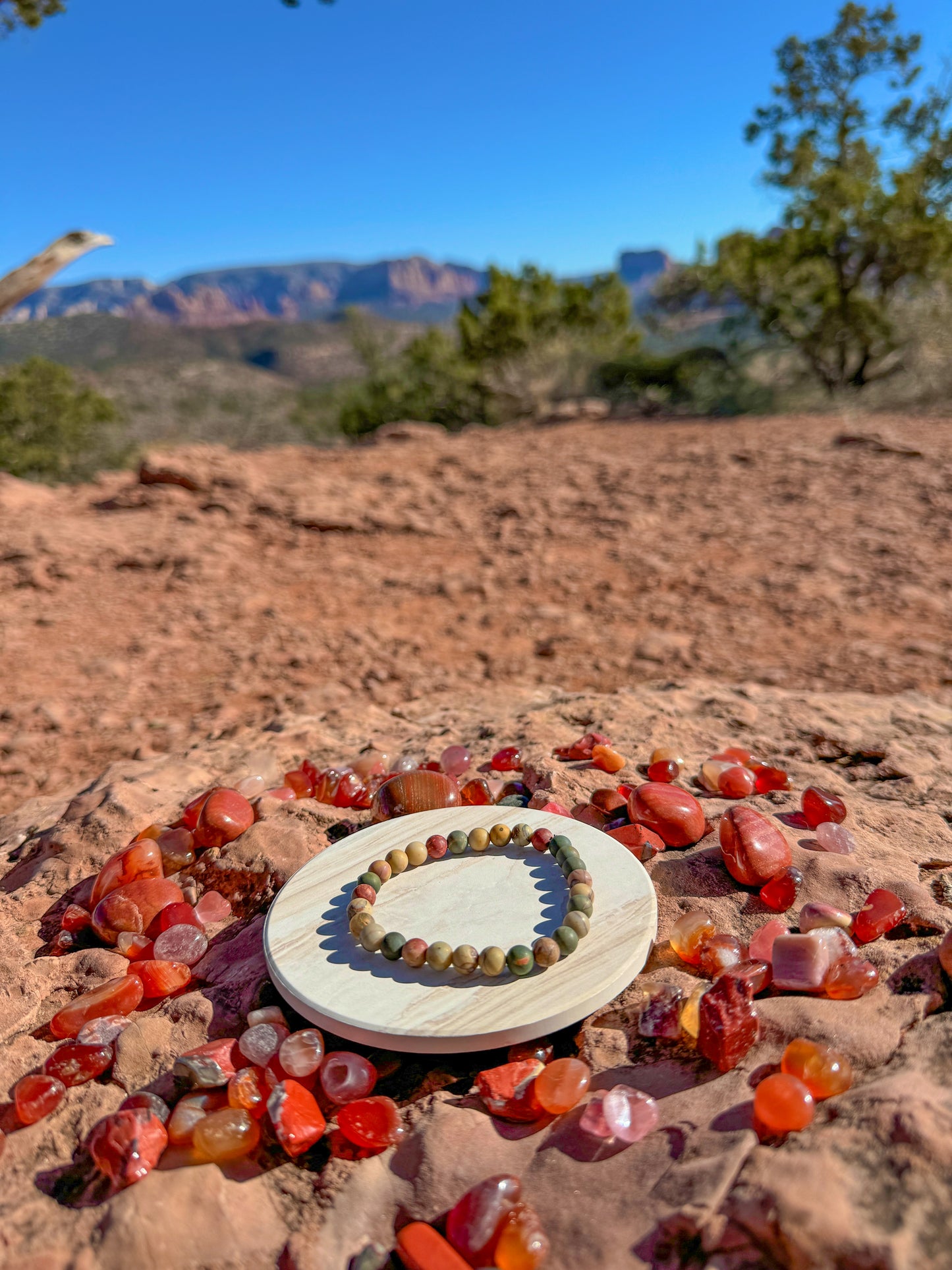 Matte Red Creek Jasper Bracelet