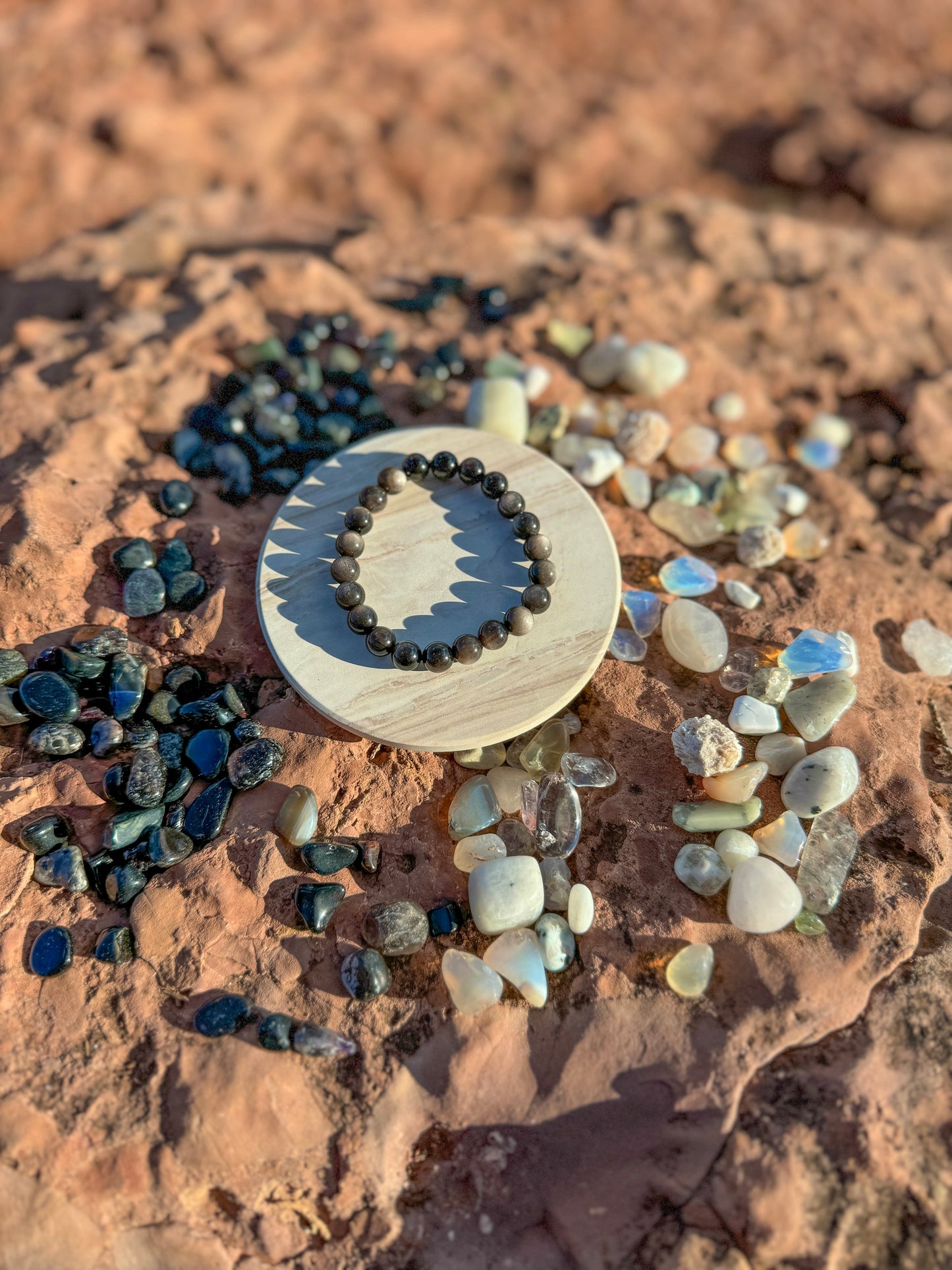 Silver Obsidian Bracelet