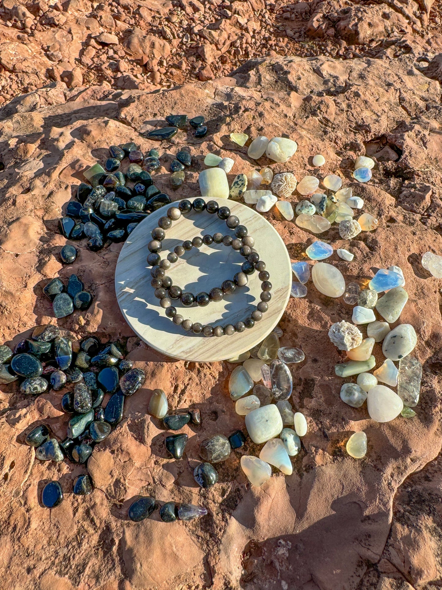 Silver Obsidian Bracelet