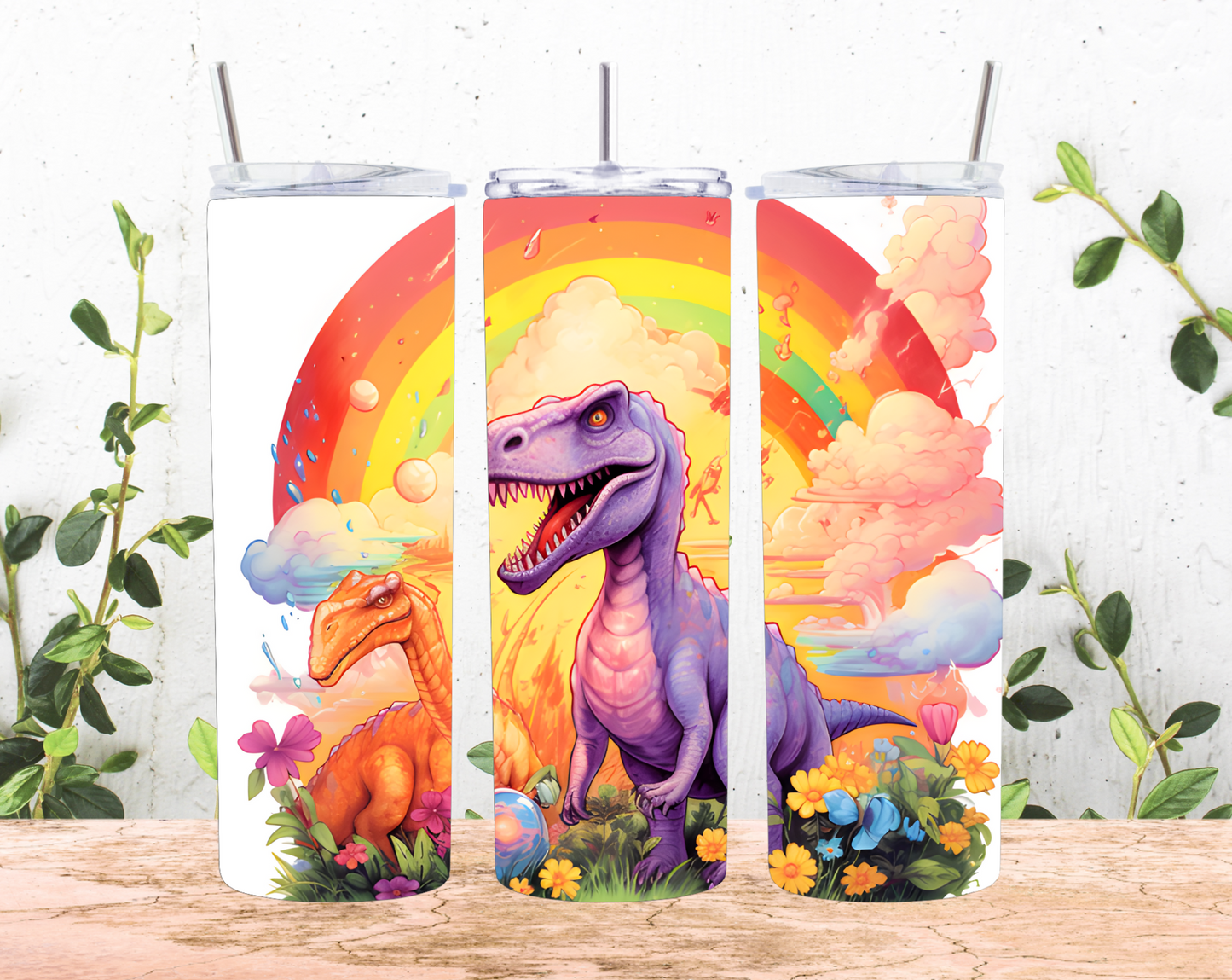 Rainbow Dinosaur Tumblers (Multiple)