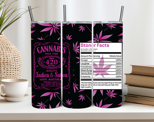 Pink Cannabis Tumbler