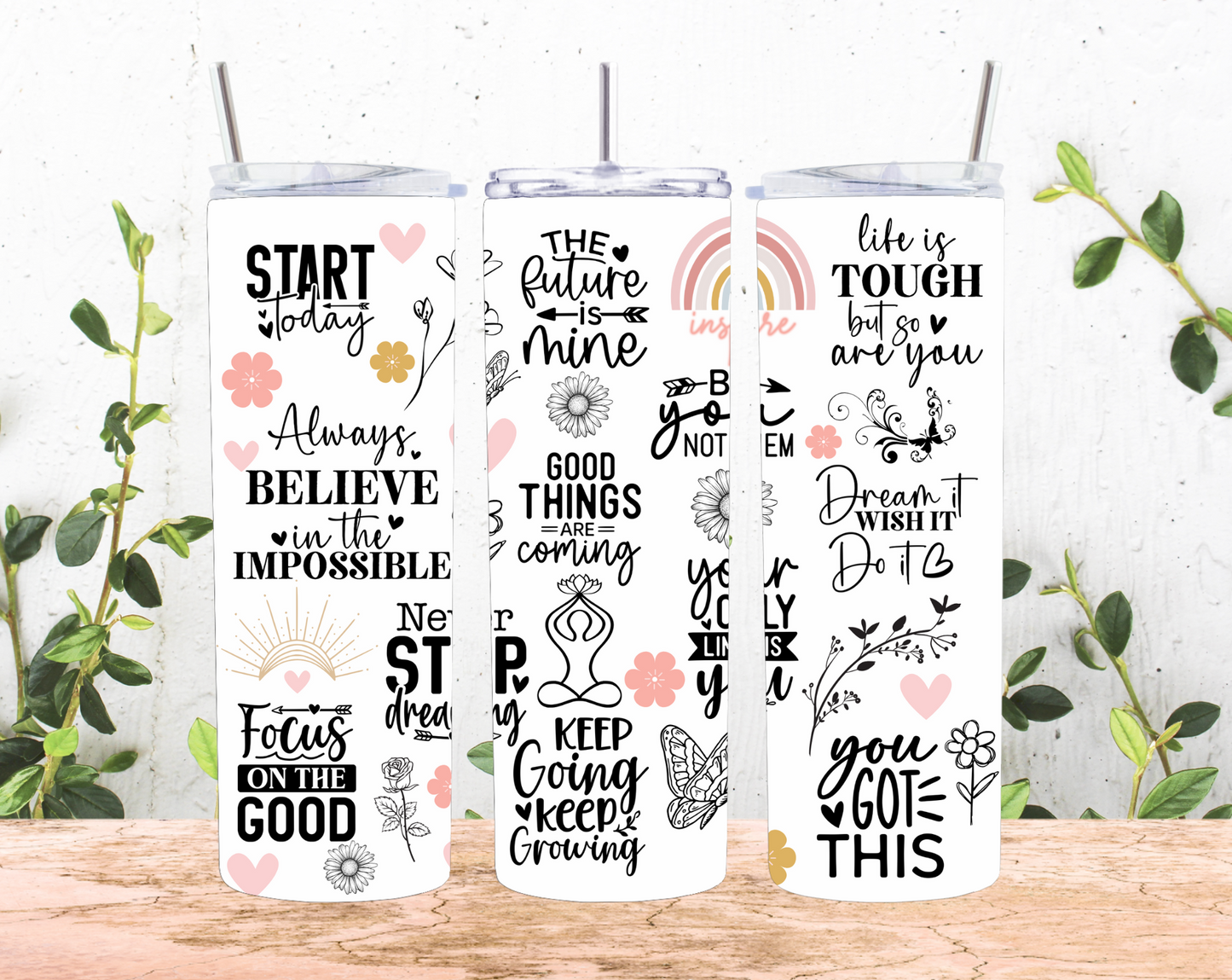 Multiple Positive Affirmation Tumblers!