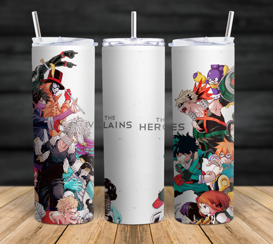 MHA Heros & Villians Tumbler