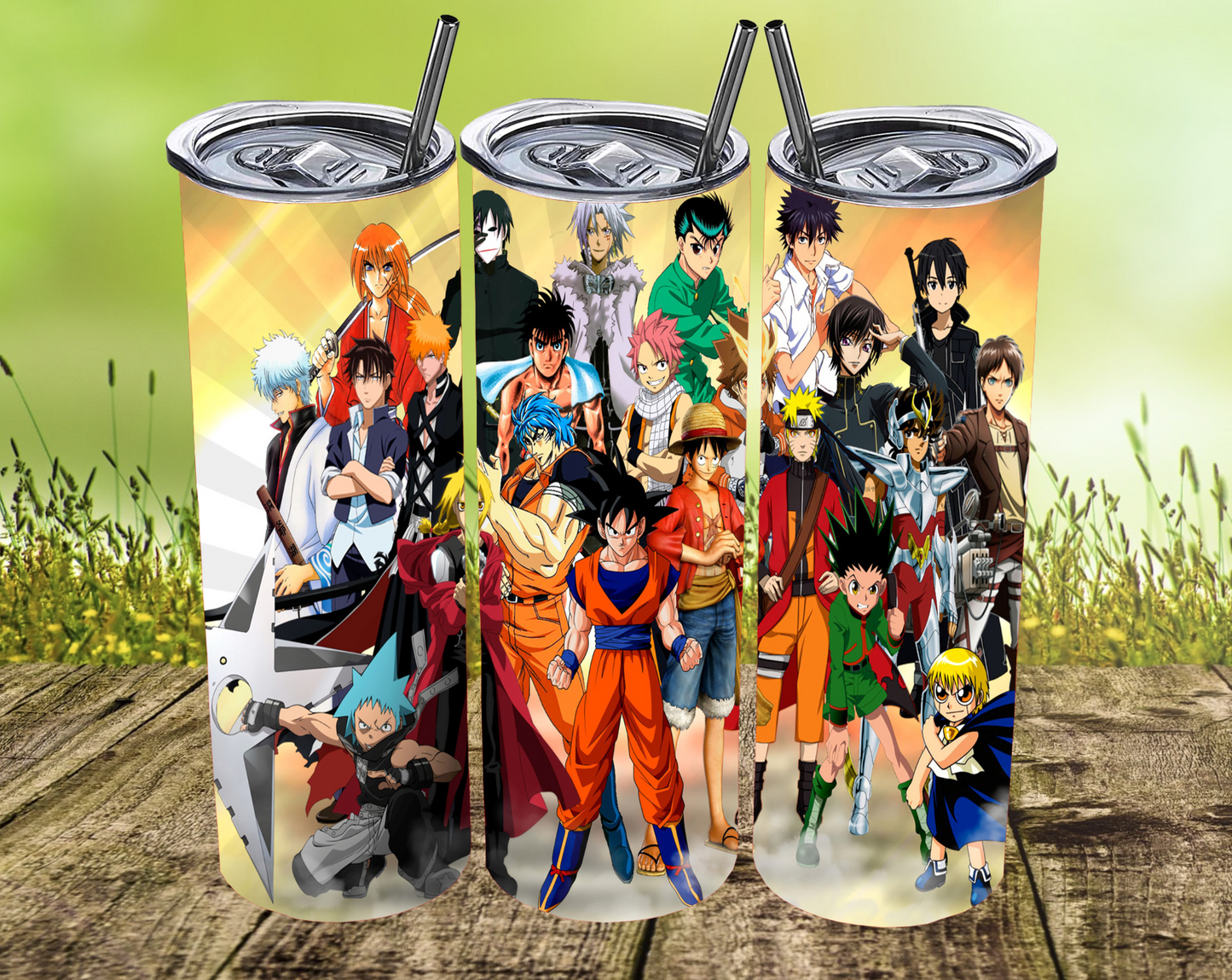 Anime Mashup Tumblers (MULTIPLE)