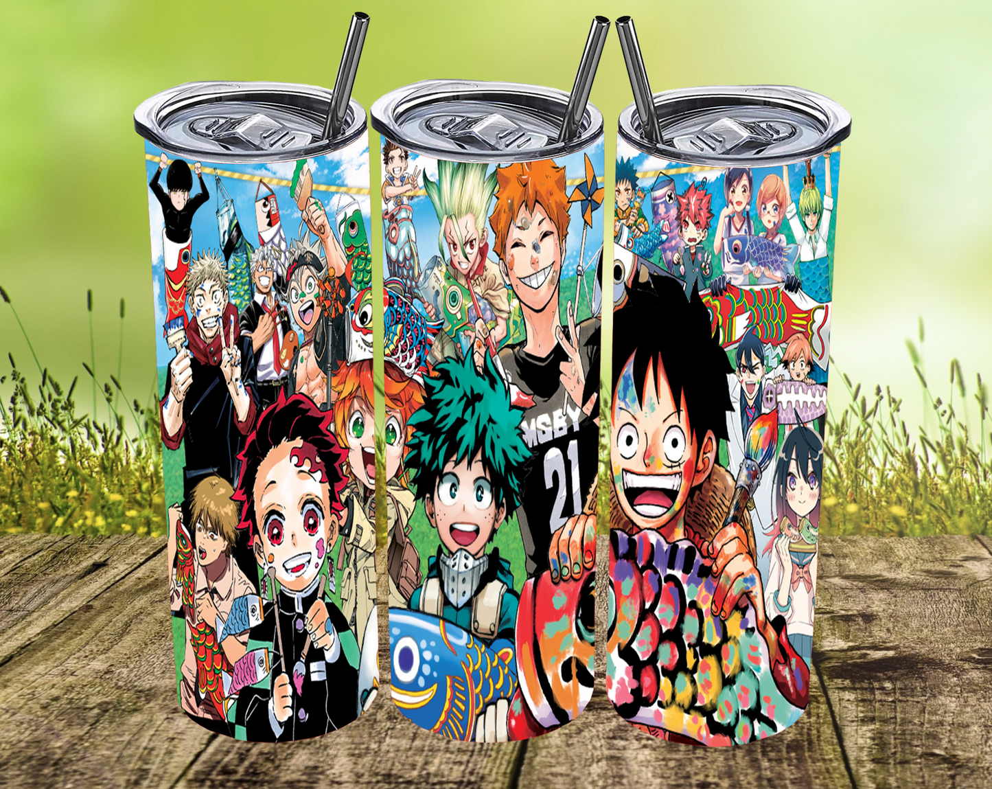 Anime Mashup Tumblers (MULTIPLE)